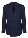 Dolce & Gabbana Taormina Double-breasted Cotton-poplin Blazer In Blue
