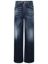 Dsquared2 Navy Blue Flare Jeans In Blue