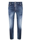 Dsquared2 Jeans With Maxi Logo Tag In Blue