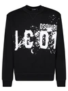 Dsquared2 Man Sweatshirt Black Size L Cotton In Black