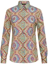 Etro Medallion-print Long-sleeved Cotton Collared Shirt