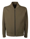 Harris Wharf London Two-pocket Zip-up Bomber Jacket In Green