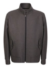 Harris Wharf London Harrington Jacket In Virgin Wool Grey In Grey