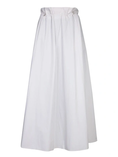 Herno Drawcord Midi Skirt In White