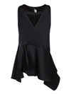 Jw Anderson J.w. Anderson Black Satin Top In Black