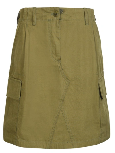 Kenzo Cargo Khaki Skirt In Green
