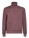 Lardini Burgundy High Neck Pullover In Bordeaux