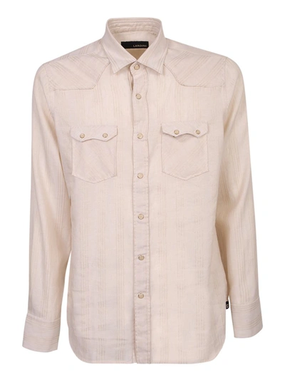 Lardini Long Sleeves Polo Shirt In Beige