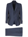 Lardini Blue Single-breasted Suit With Peak Revers In Wool Man In Blue