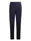 Lardini Viscose And Silk Trousers In Blue