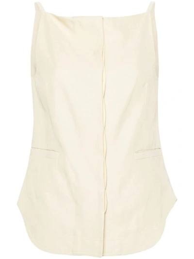 Loulou Studio Mihant Sleeveless Top In Sand