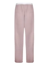 Maison Margiela Wide Leg Semi-sheer Trousers In Pink