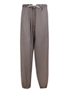 Maison Margiela Nylon Trousers With Drawstring Waist In Brown