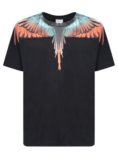 Marcelo Burlon County Of Milan Icon Wings Regular T-shirt In Black,orange