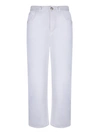 Moncler White Cotton Trousers In White