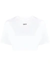 OFF-WHITE OFF-WHITE CROPPED OFF-PRINT T-SHIRT