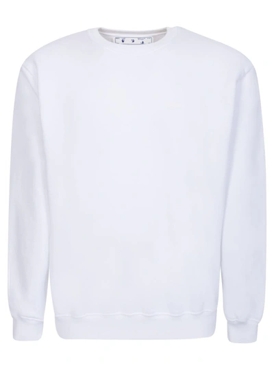 Off-white Diag Printed Crewneck Sweatshirt In White