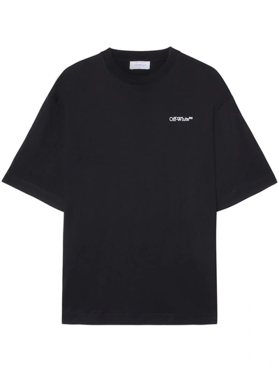 Off-white Embroidered Tattoo-arrow T-shirt In Black
