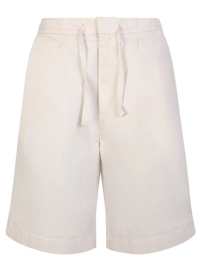 Officine Generale Light Beige Cotton Shorts In Neutrals
