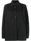 Our Legacy Oversized Long-sleeve Shirt In Antique Black