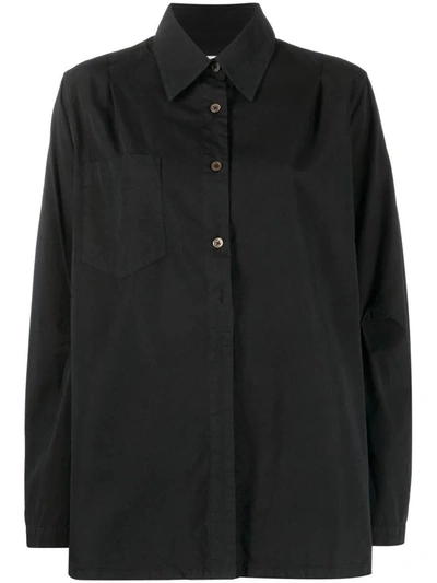 Our Legacy Oversized Long-sleeve Shirt In Black