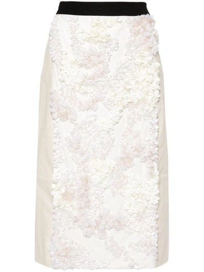 Plan C Paillette Embellished Midi Skirt In Multicolour