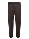 Pt Torino Tapered Tailored Trousers In Brown