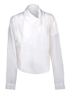 Quira Wrap-style Shirt With Detailing And Fit In White
