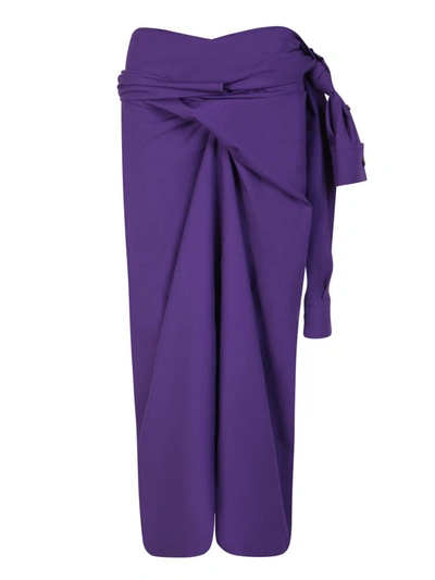 Quira Wrap Over Skirt In Purple