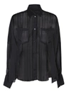 Rev Black Silk Organza Shirt In Black