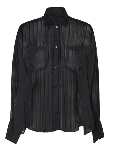 Rev Black Silk Organza Shirt