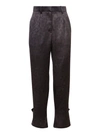 Sacai Leopard Print Trousers In Black