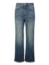 Stella Mccartney Top Stretch Cady In Black In Blue