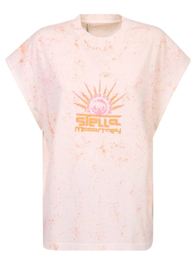 Stella Mccartney Woman T-shirt Apricot Size 6-8 Cotton In Orange