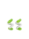 Sunnei Silver And Green Metal Earrings In Grey