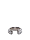 Sunnei Silver Rhinestone Ring In Grey