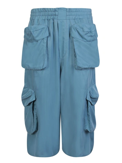 Sunnei Cargo-pocket Below-knee Shorts In Blue