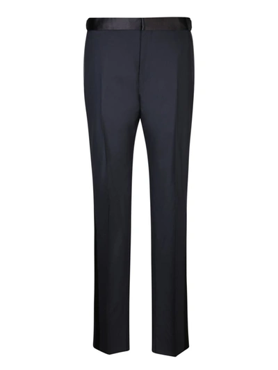 Tom Ford Atticus Black Smoking Trousers In Blue