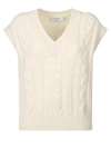 Took Knitted Vest In White