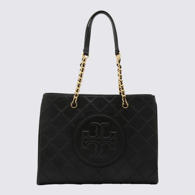 Tory Burch Black Leather Tote Bag