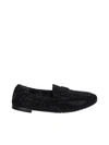 Tory Burch Black Suede Loafers In Black