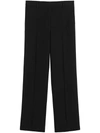 Totême Pressed-crease Straight Trousers In Black