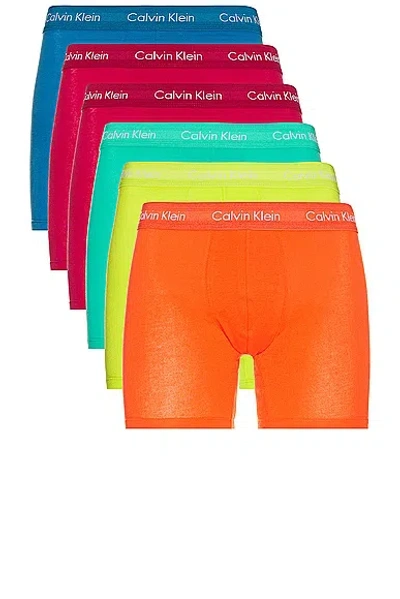 Calvin Klein Underwear Boxer Brief 5-pack In Cherry Tomato  Persian Red  Lemon Lime  