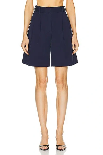 Staud Long Luisa Shorts In Navy