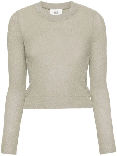 Ami Alexandre Mattiussi Ami Paris Cashmere Knit Sweater In Sage