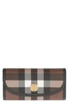 BURBERRY BURBERRY CONTINENTAL WALLET WITH CHECK MOTIF