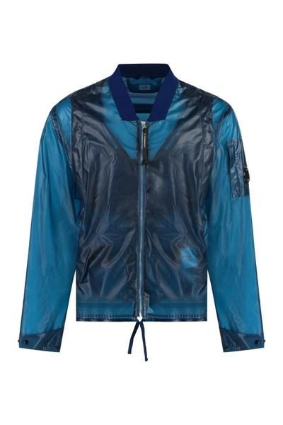 C.p. Company Techno Fabric Jacket In Blue