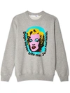 Comme Des Garçons Marilyn Monroe Printed Sweatshirt In Grey