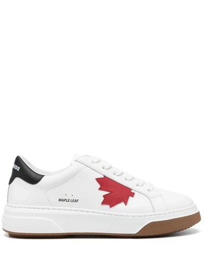 Dsquared2 Sneakers In Bianco/rosso/nero