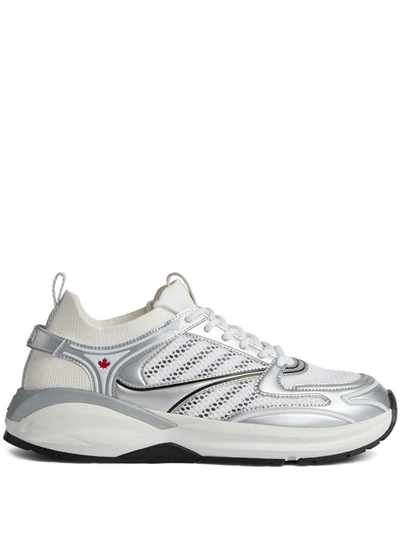 Dsquared2 Sneakers In White/argento